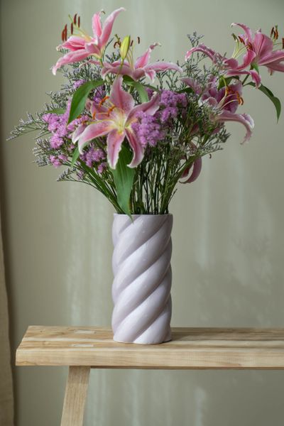 Hovedbilde Vase swirl – H25 cm – Lilla