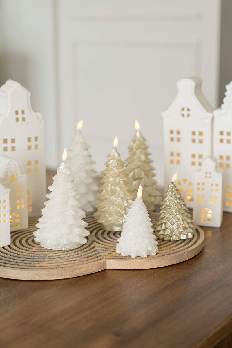 LED Lys Tre 17cm Gull