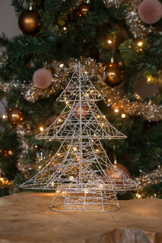 LED Tre 40cm Sølv