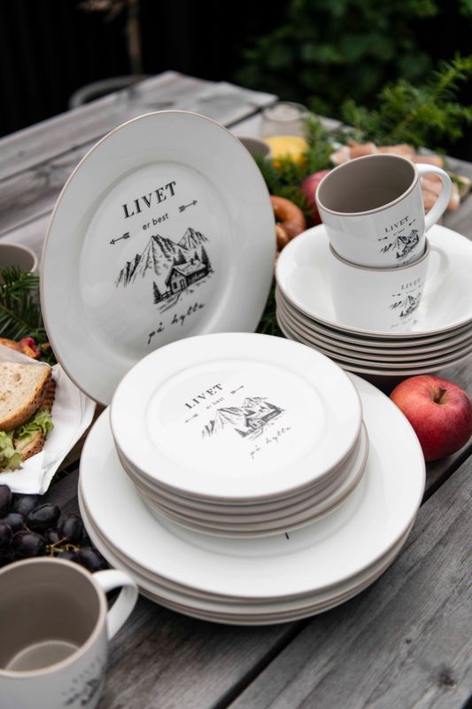 HYTTE - 4pk Tallerken 19cm