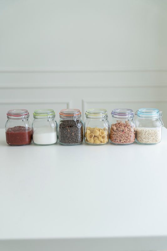 Glasskrukke 1L - Lilla