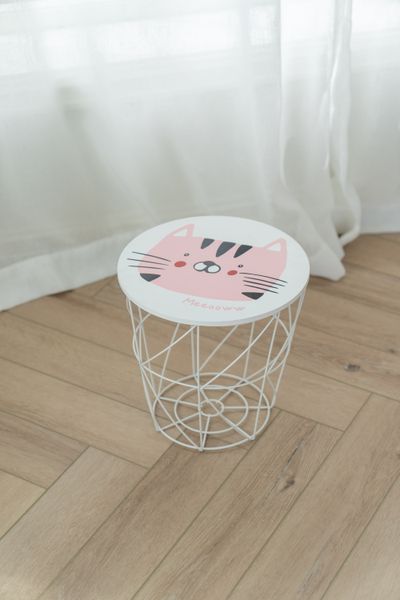 Hovedbilde Sidebord kurv i metall – katt