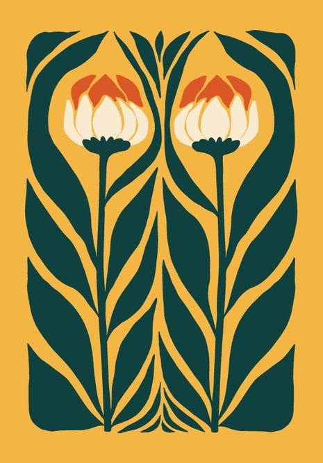 Hovedbilde Poster - Abstrakte Blomster 2