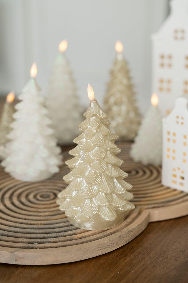 LED Lys Tre 17cm Gull