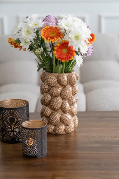 Hovedbilde Vase - Kongle 23cm Brun