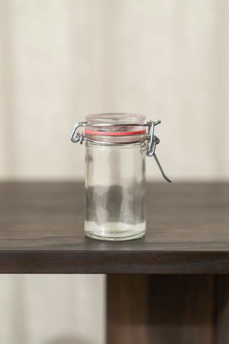 Glasskrukke 80ml - Rosa