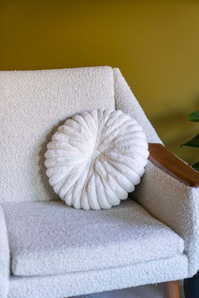 Hovedbilde Pute - Blomst 38cm Hvit