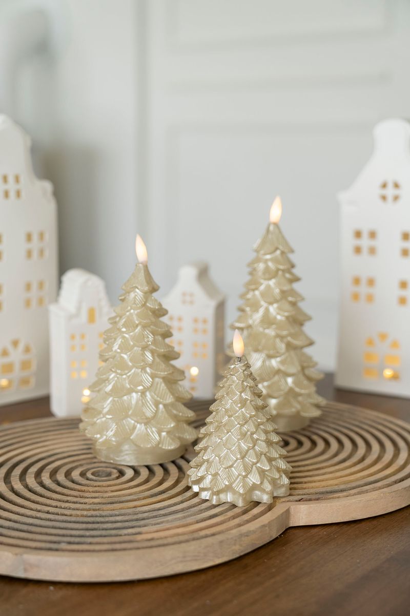 LED Lys Tre 11cm Gull