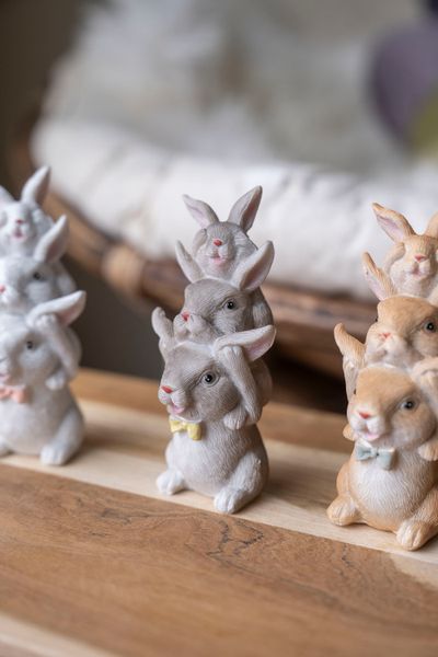 Hovedbilde Stablet kaninfigur – grå
