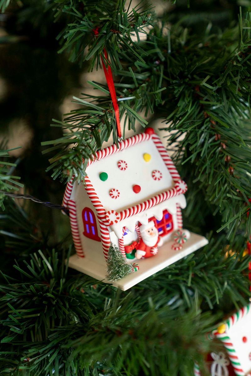 Juletrepynt - Pepperkakehus 9cm Nisse