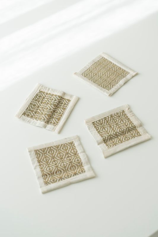 Glassunderlag 4pk 10cm - Hvit