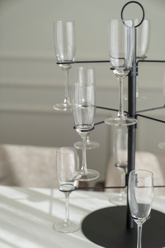 Vinglass stativ Matt Svart