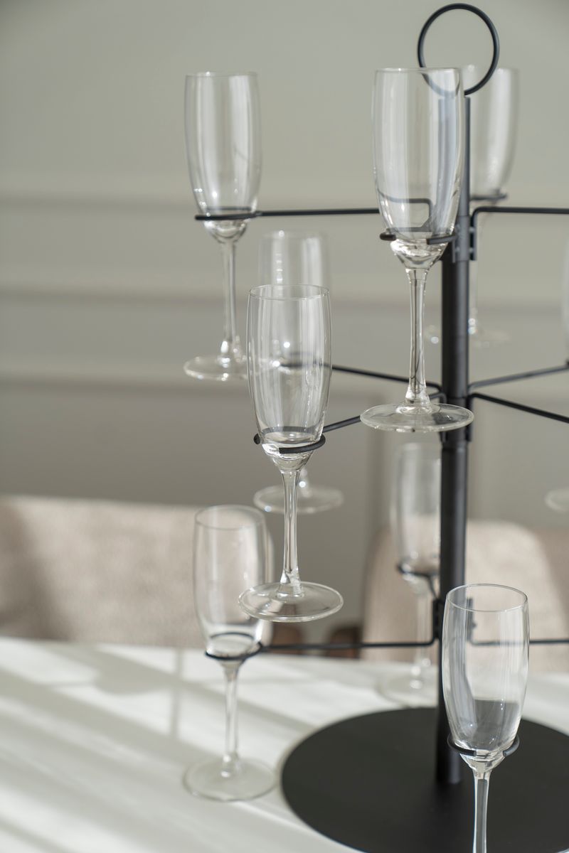 Vinglass stativ Matt Svart