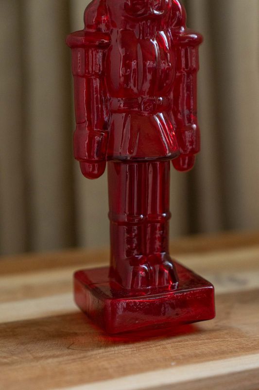 Nøtteknekker 22cm Glass - Rød
