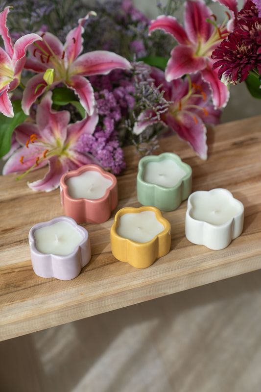Lys blomsterpotte – Beige