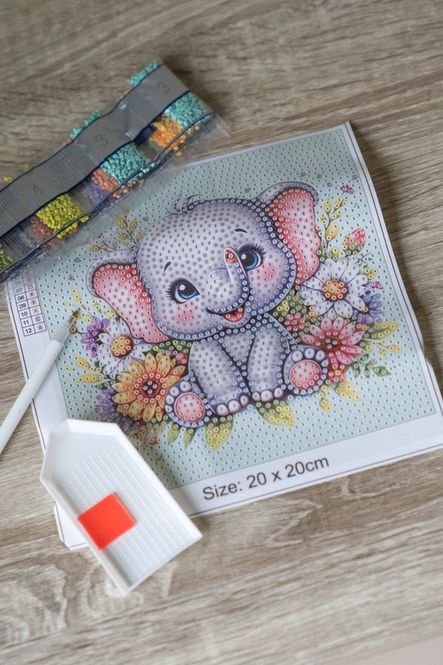 Hovedbilde Diamond painting 20x20 - Elefant