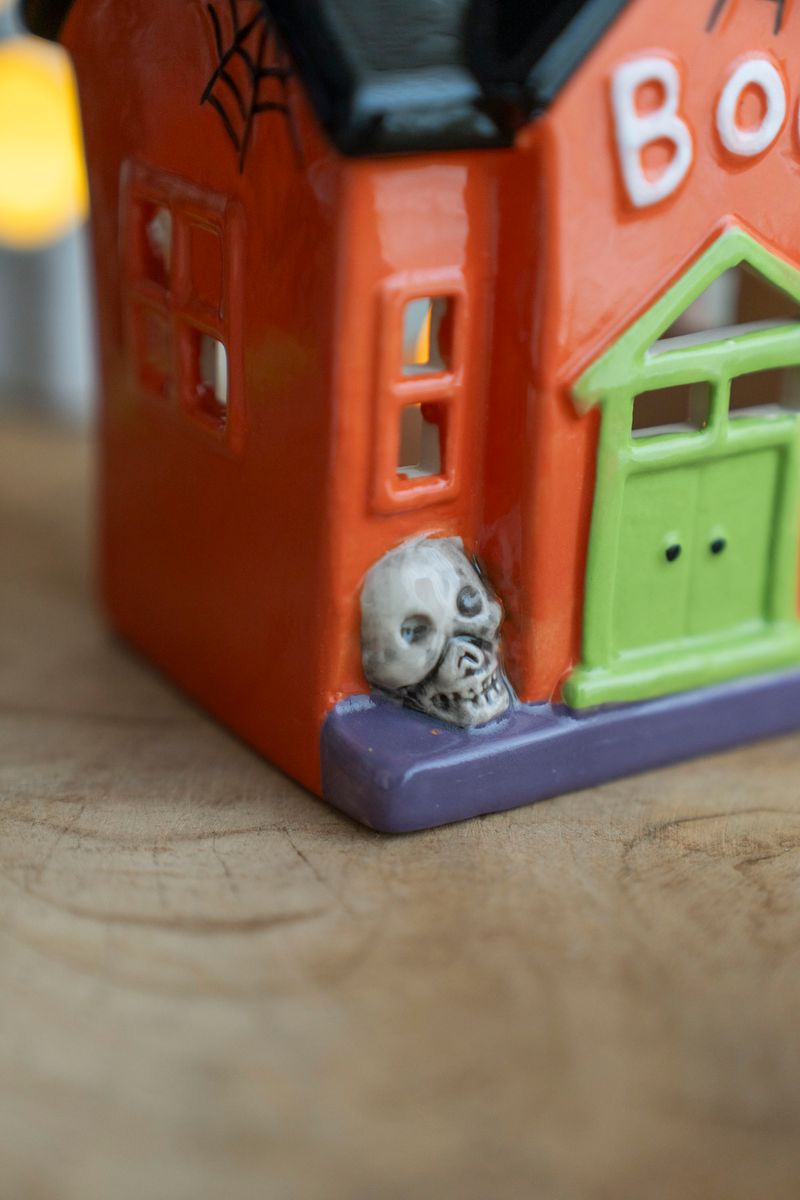 LED Halloween Hus 15cm - Boo