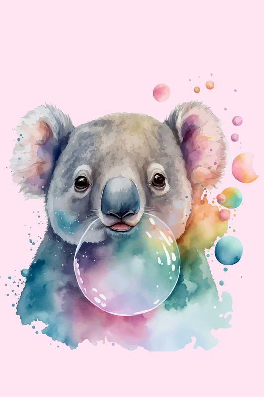 Poster - Boble Koala Rosa