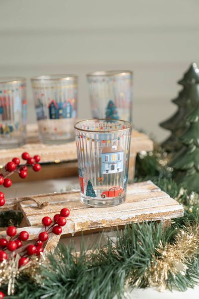 Hovedbilde Vannglass 500ml - Blått Hus