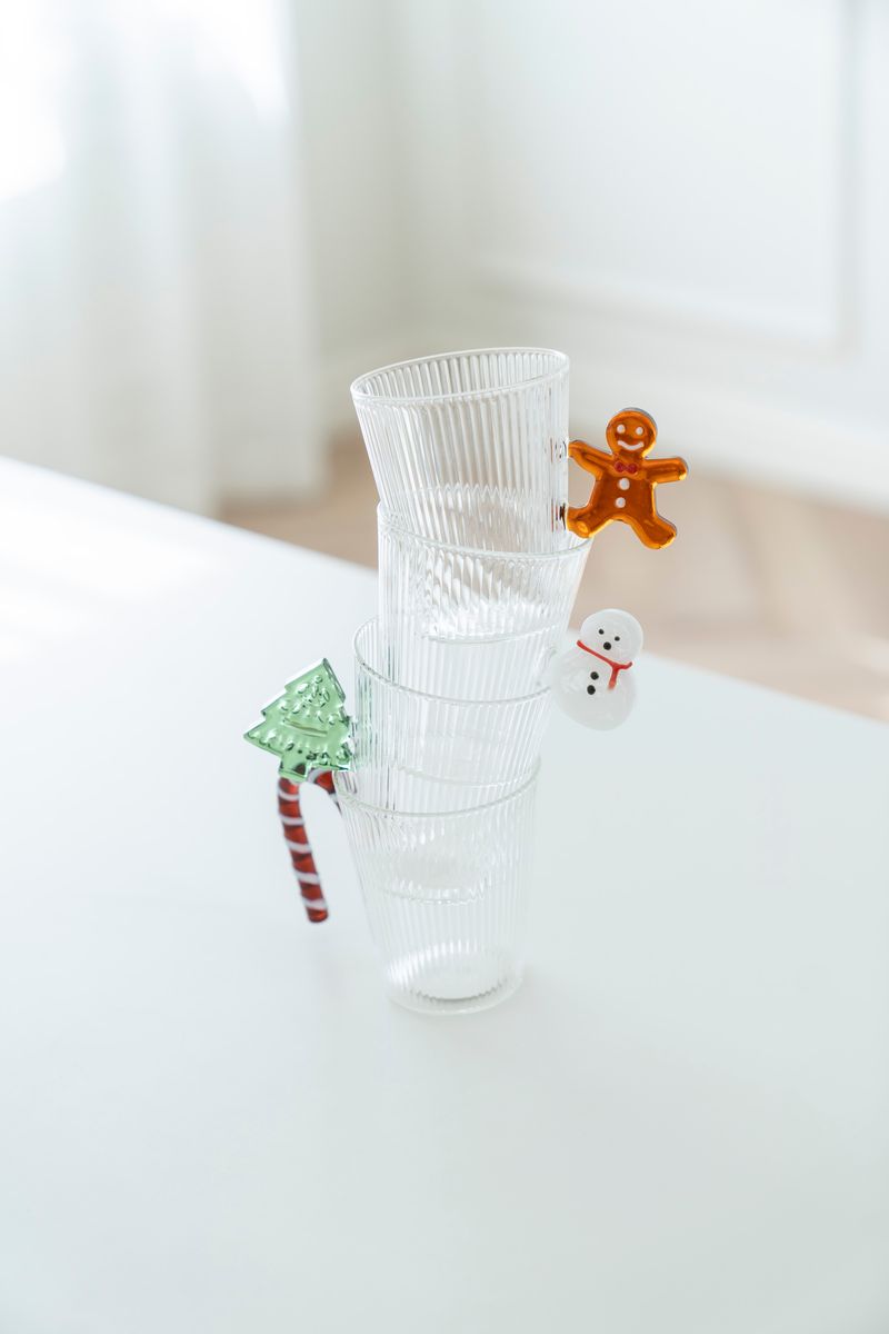 Tekopp - Glass Riller Snømann