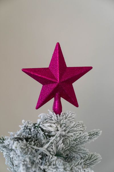 Hovedbilde Julestjerne 19cm - Mørk Rosa