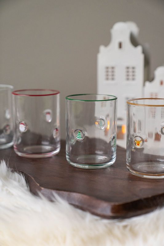 Xmas Vannglass 410ml - Juletre