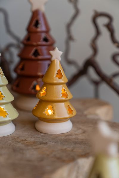 Hovedbilde LED  Juletre 12cm - Gul