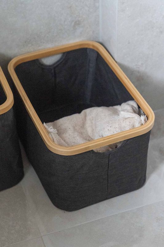 Kurv m/bambus 45x25cm