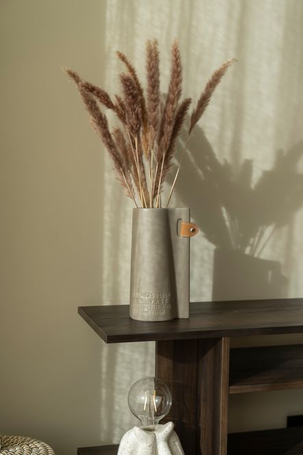 Hovedbilde Vase - Relieff - 13x10,5x24cm - Brun