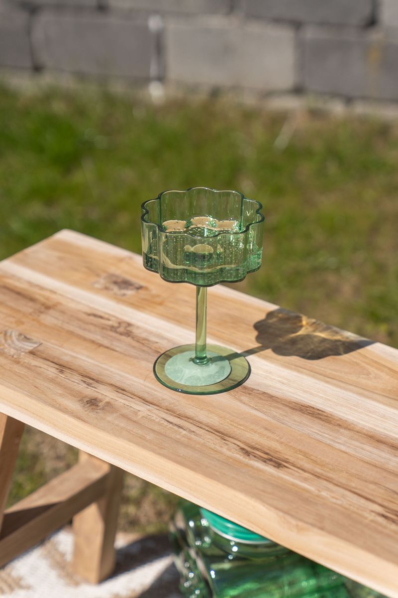 Blomst cocktailglass – 230 ml – grønn