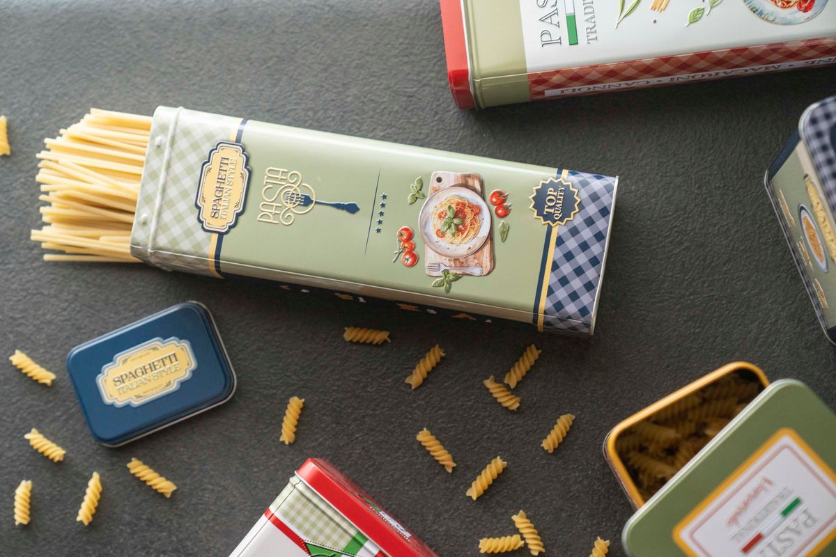 Milano Oppbevaringsboks Pasta – 9,5 x 7,5 x H 19,5 cm - Blå