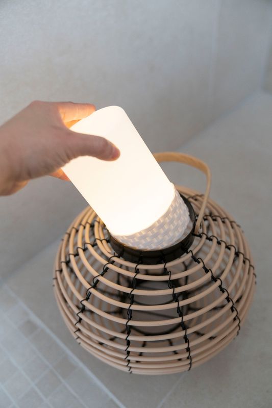 LED Lanterne Bambus 