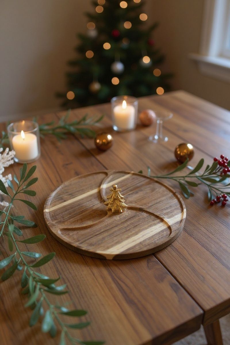 Serveringsfjøl m/Juletre Gull