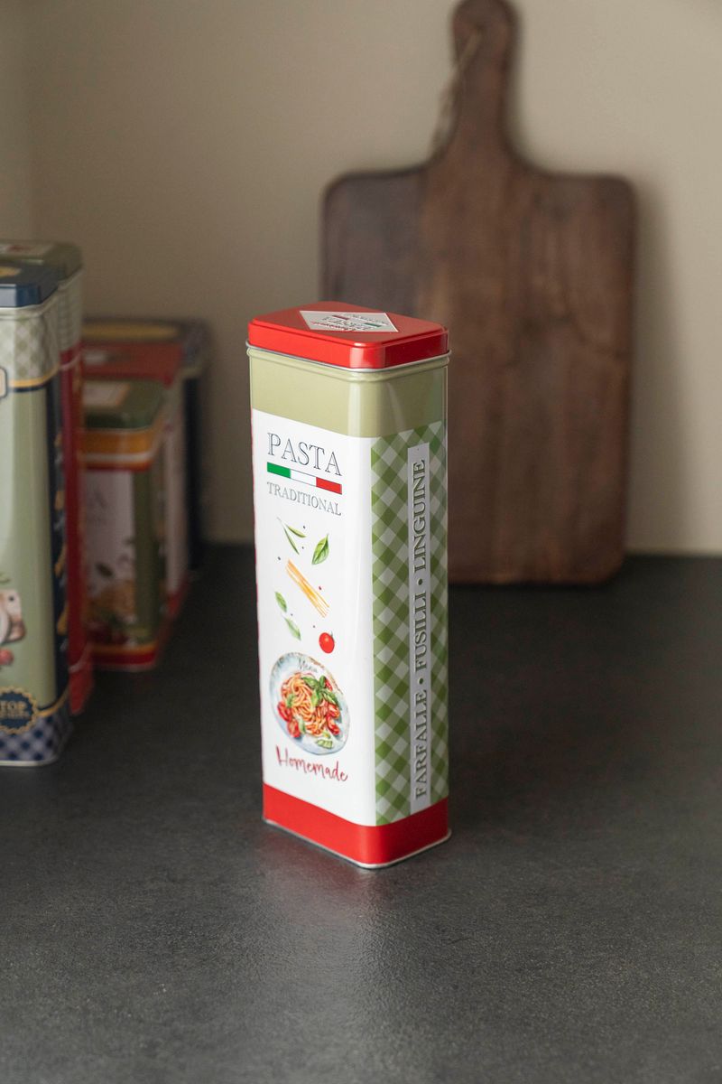 Milano Oppbevaringsboks  Pasta – 9,5×7,5×H19,5cm – Rød
