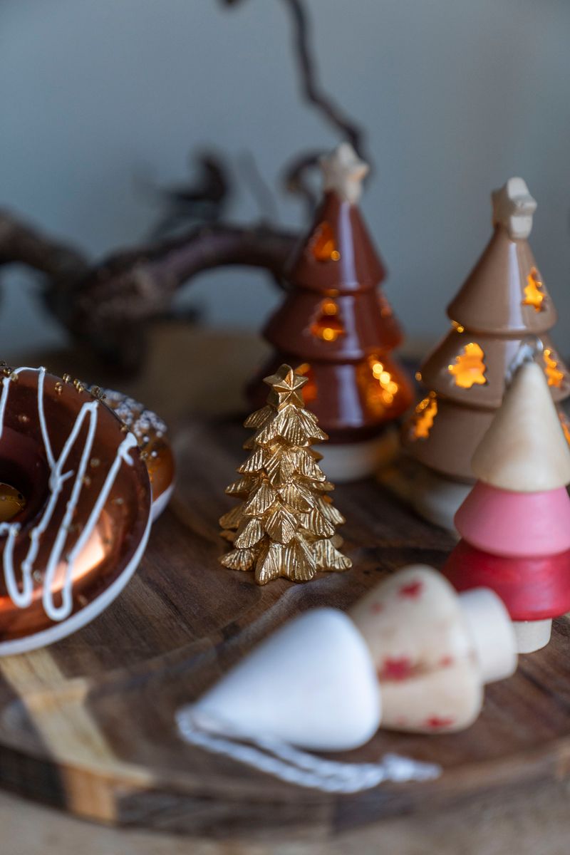 Serveringsfjøl m/Juletre Gull