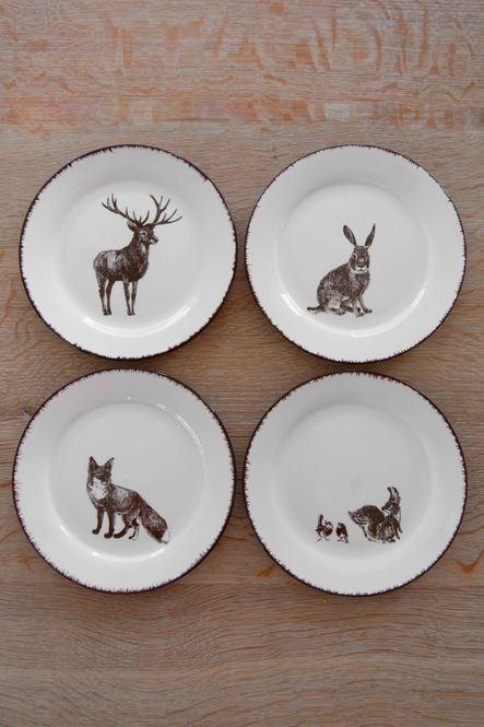 Hovedbilde Villmark 4pk Sett Tallerken 27cm (Hare, Ekorn, ...