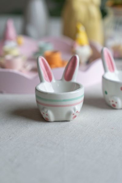 Hovedbilde Eggeglass påske – kanin – Striper