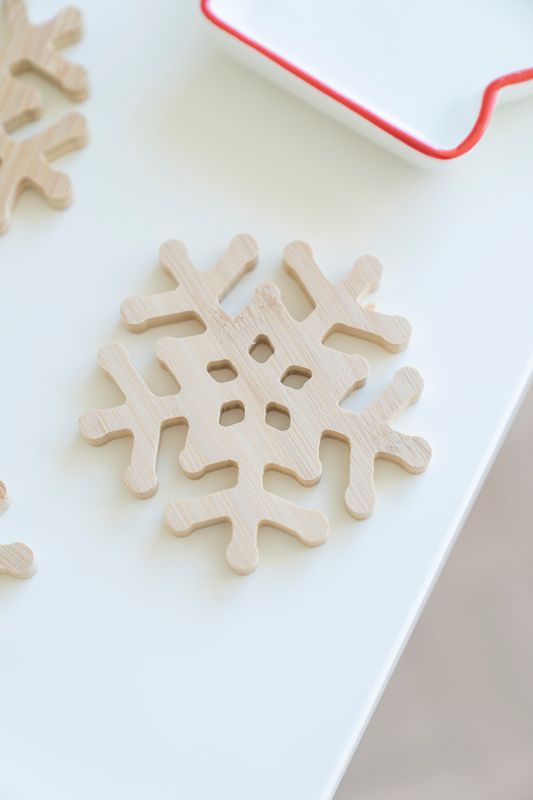 Glassbrikker 4pk - Snøfnugg