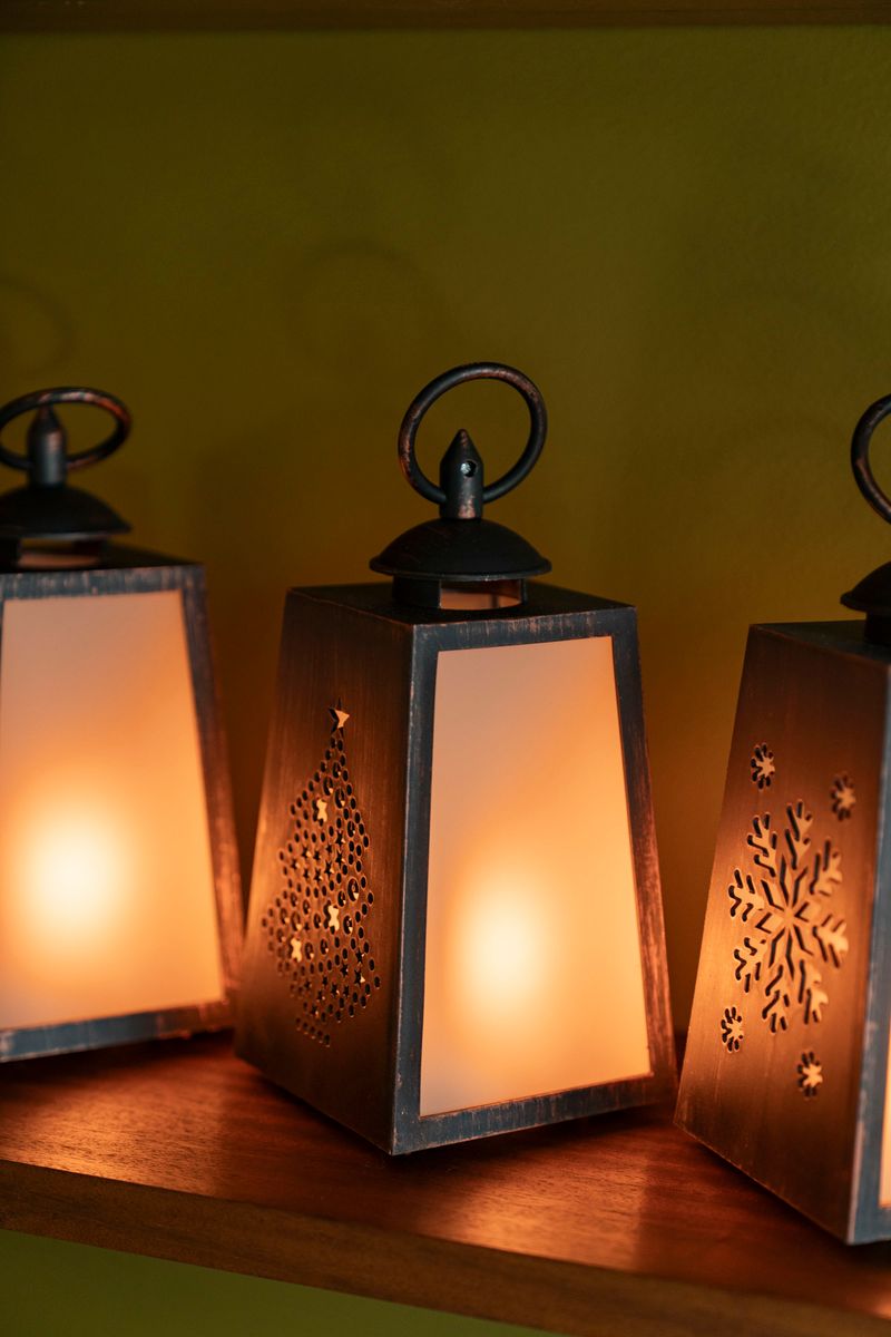 LED Lanterne 10x19cm - Juletre