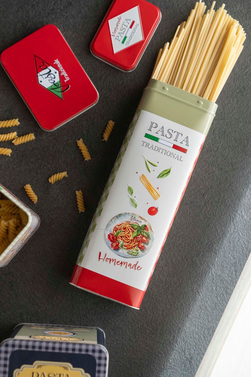 Milano Oppbevaringsboks  Pasta – 9,5×7,5×H19,5cm – Rød