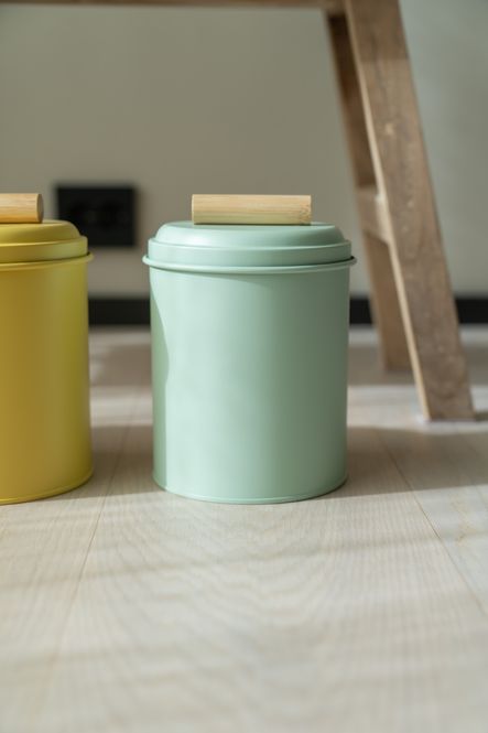 Hovedbilde Krukke med trehåndtak – 13,5×13,5x20 cm ...