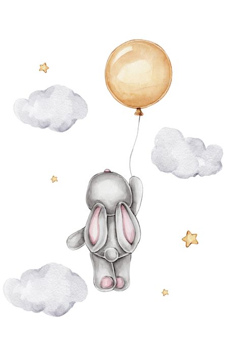 Hovedbilde Poster - Kanin og Ballonger