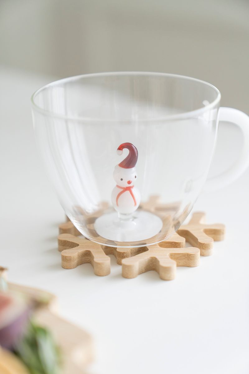 Tekopp - Glass Snømann