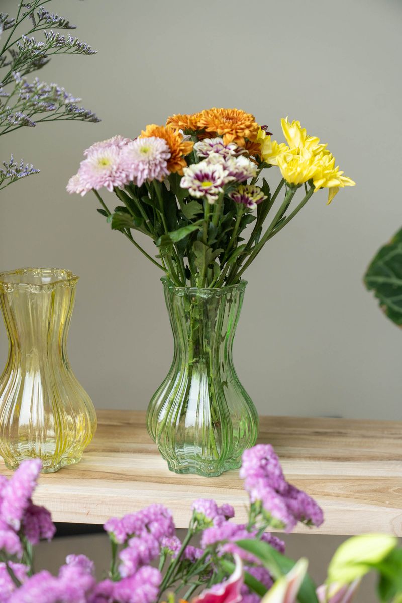Glassvase – grønn