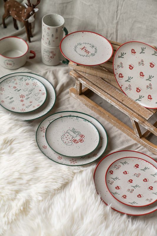Julehilsen Tallerken 26,5cm - Tre