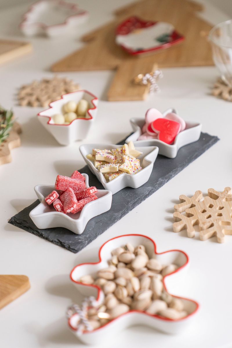 Serveringssett - Julehimmel 