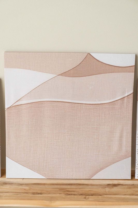 Veggpynt 3pk - Abstrakt Beige