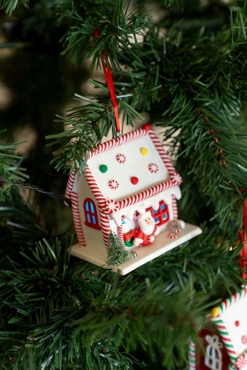 Juletrepynt - Pepperkakehus 9cm Nisse