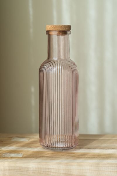 Hovedbilde Glassflaske med kork – 1 L – Rosa