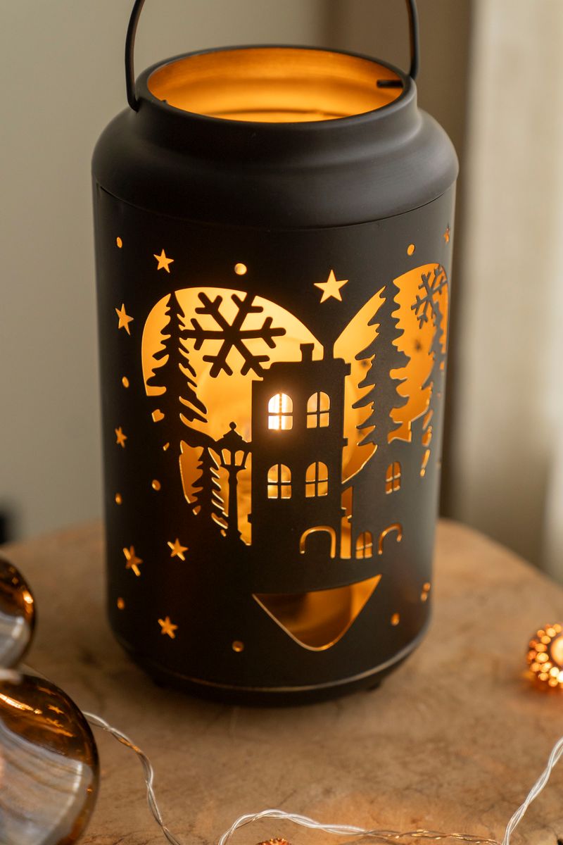 Lanterne m/LED 12cm - Hus